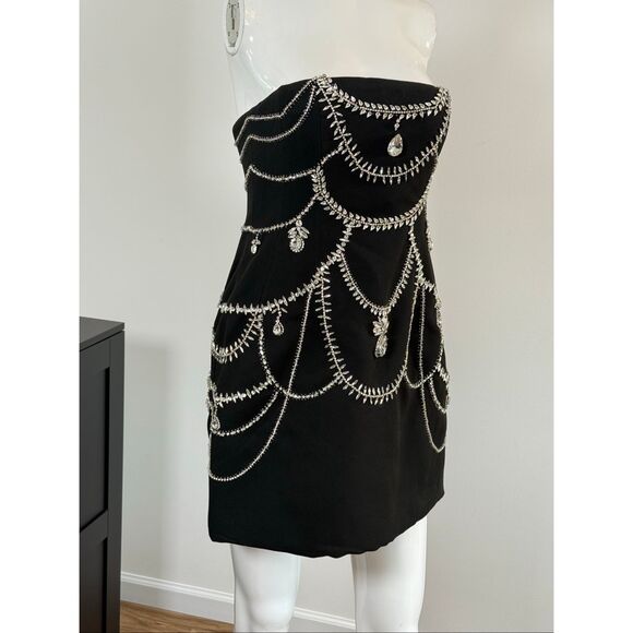 SIMKHAI Arta Embellished Strapless Minidress Size 6 - Picture 9 of 16